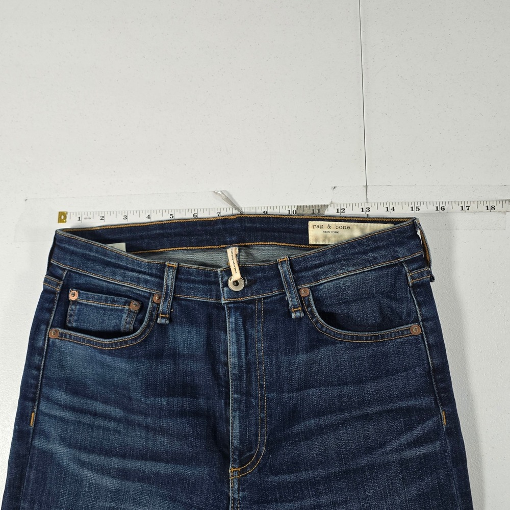 Rag & Bone Nina High-Rise Ankle Flare Jeans Carla Wash WDD19H2649K5CA Size 28 - Picture 3 of 10